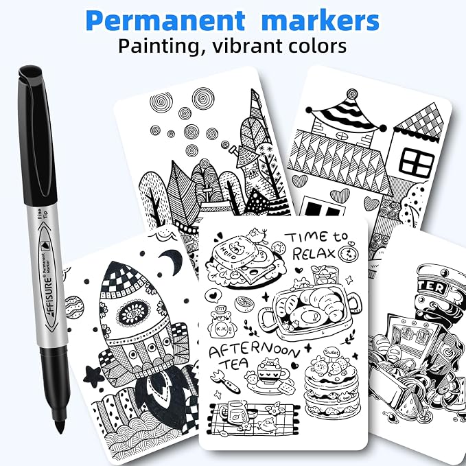 Permanent markers, 120 packs permanent markers bulk, quick drying in one second - Image 10
