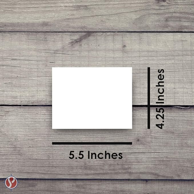 4.25 x 5.5" Blank White Memo Pads – Chipboard on the Back, Gummed Top, Easy - Image 5