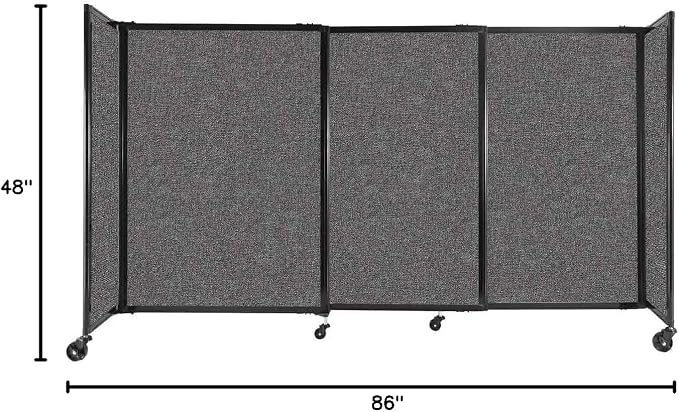 Versare Straightwall Sliding Portable Wall Partition | Freestanding Office - Image 7