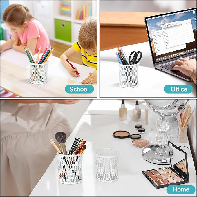 EasyPAG Metal 2-Piece Pen Holder Set Desk Accessories & Workspace Organizers - Image 7