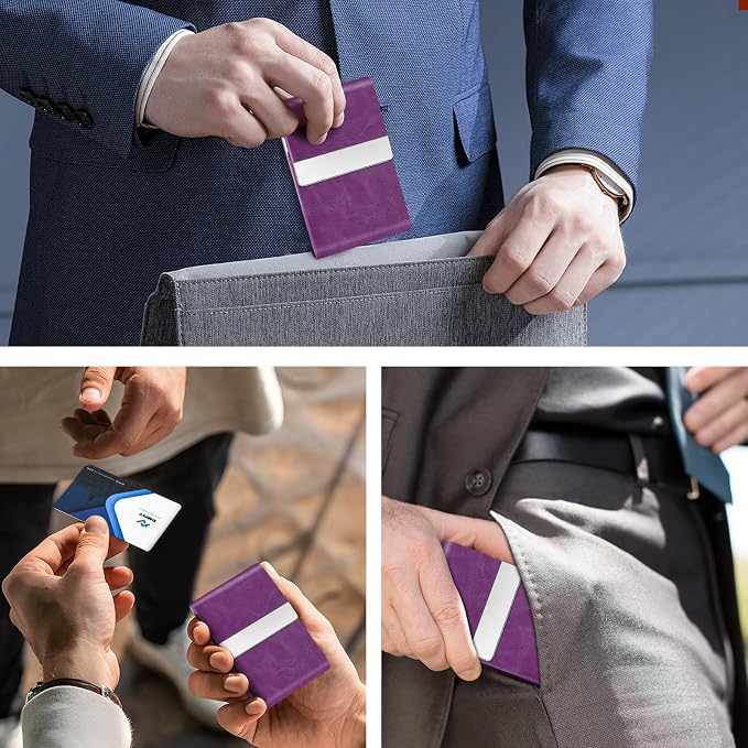 Business Card Holder for Women or Men, Business Card Case - Image 6