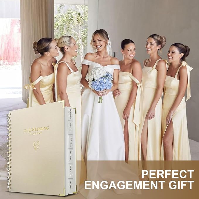 LADY&HOME Wedding Planner Book and Organizer, Linen Cover Wedding Planner Binder - Image 5
