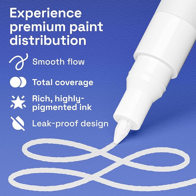 ARTISTRO 2 White Acrylic Paint Markers - Image 4