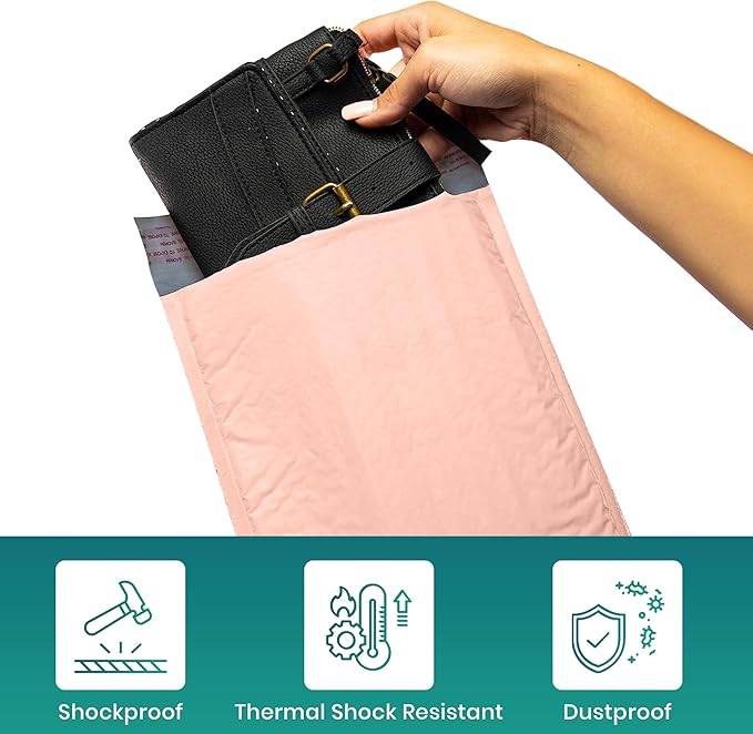 Levex - #0000 4" x 6" [5 Pack] Light Pink Poly Bubble Mailers, Padded Envelope Mailers, Packing Envelope & Mailing Bags for Shipping-DeskLoop Office