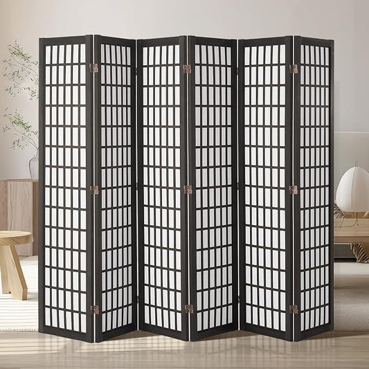 VEVOR Room Divider, 6 Panel Japanese Room Divider, Folding Privacy Screen Indoor by VEVOR