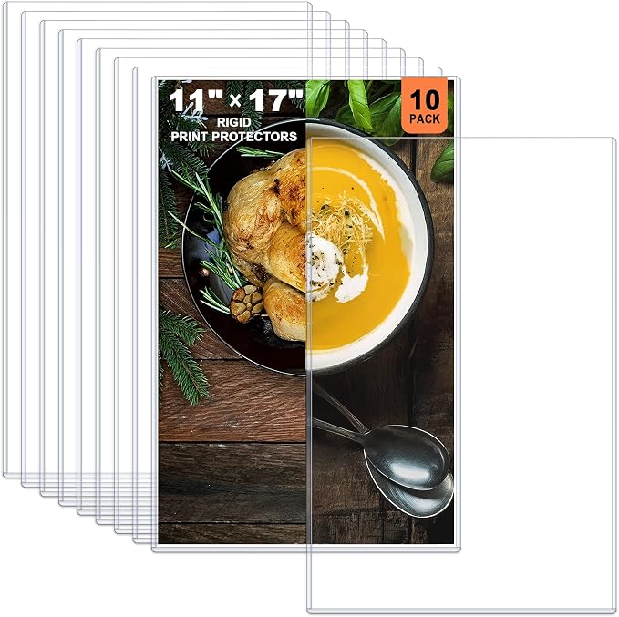Ndsox 10 Pack 11" x 17" Rigid Print Protectors by NDSOX
