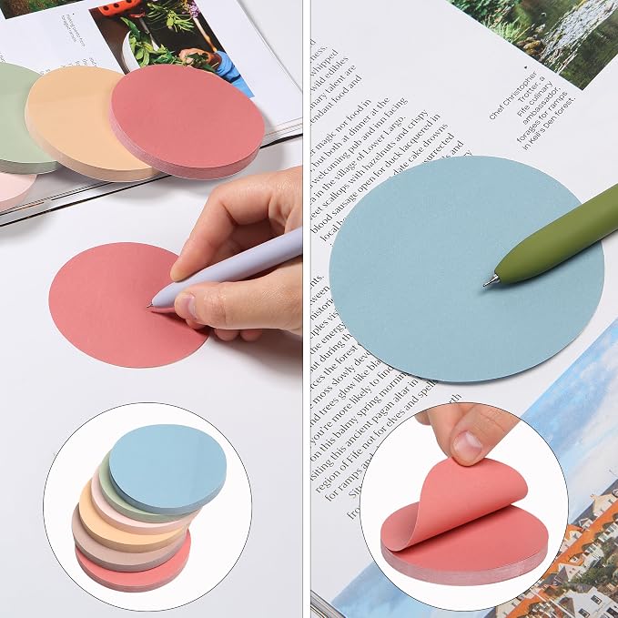 Mr. Pen- Round Sticky Notes, 2.8" Diameter, 12 Pads, 720 Sheets, Colorful | - Image 7