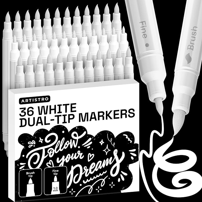 ARTISTRO 36 White Acrylic Paint Markers by ARTISTRO