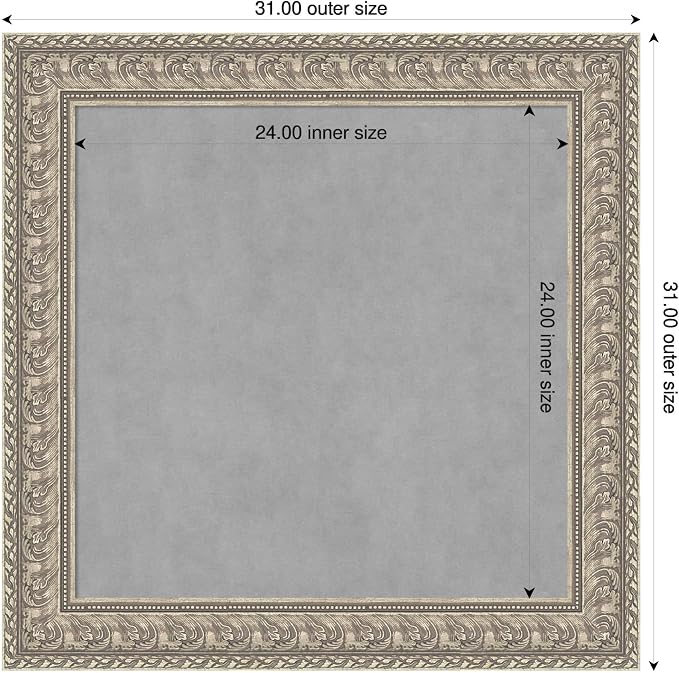 Amanti Art Silver Framed Magnetic Board 31x31 Medium Vision Board - Image 2