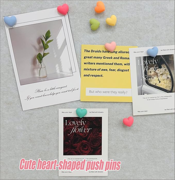 30 Pcs Cute Heart-Shaped Decorative Push Pins - Image 6