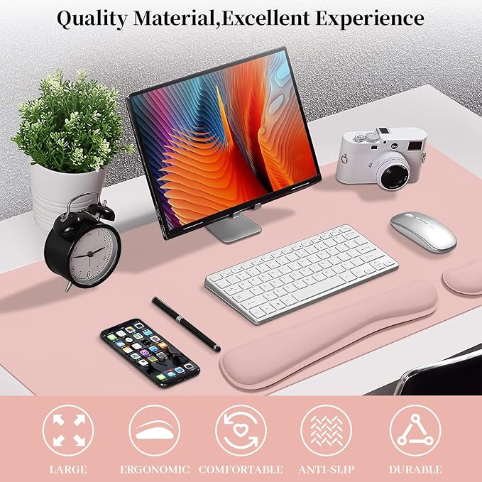 Desk Pad Mat Set, 3-in-1 Large Mouse Pads - Image 2