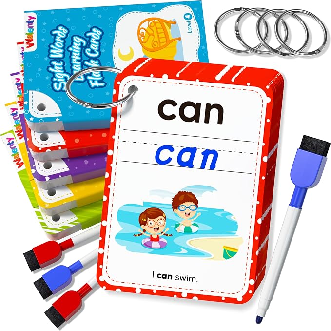 Sight Words Flash Cards Kindergarten, 250 Dolch Sight Word Writing Reading by walenty