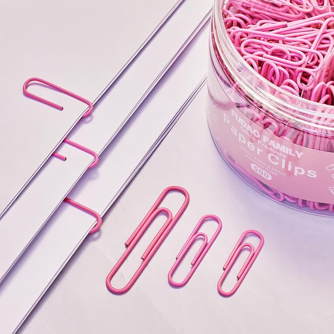 FUDAO FAMILY 500pcs Paper Clips Assorted Sizes, Medium and Large（1.1inch - Image 4