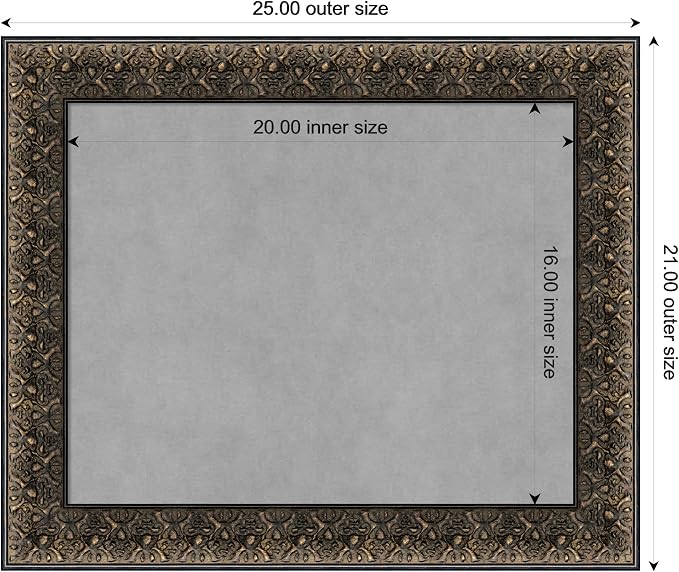 Amanti Art Black Framed Magnetic Board 21x25 Small Vision Board - Image 4