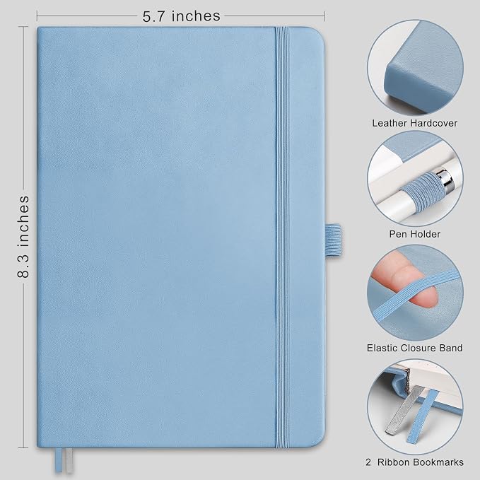 RETTACY Graph Grid Paper Notebook, 192 Pages, A5 Medium Size, 5 Squares per Inch - Image 2