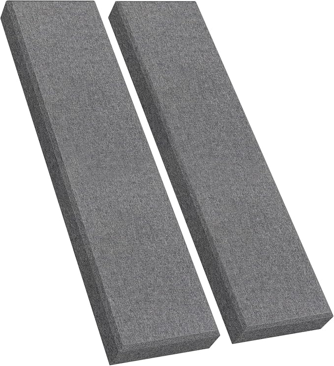 2 Pack 2" Thick Acoustic Panels, 47.24" X 11.81" Fiberglass Wall Panel by UMIACOUSTIC