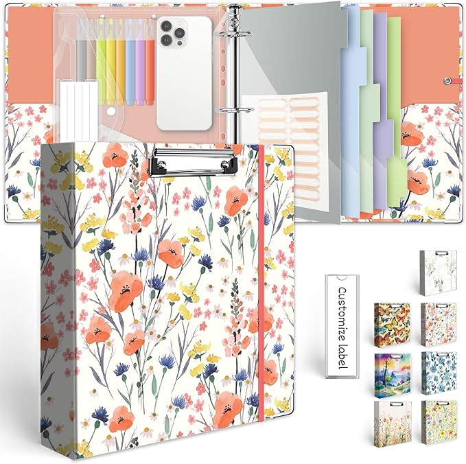 3 Ring Binder 2 Inch, Three Ring Binders Organizer by KLLVE