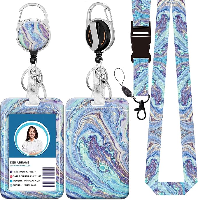 Badge Lanyard, Retractable Badge Holder by BILLTEFUL