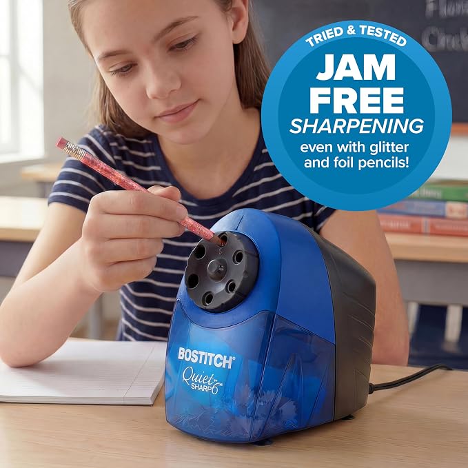 Bostitch Office QuietSharp 6 Electric Pencil Sharpener, Heavy Duty Classroom - Image 8