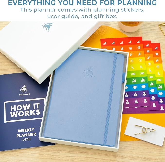 Clever Fox Planner Large – Undated Weekly & Monthly Planner - Image 3