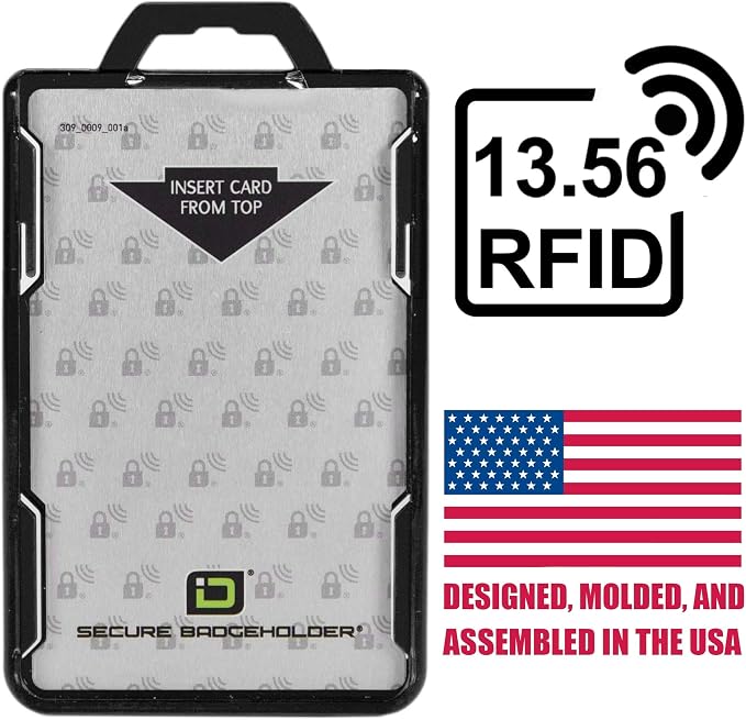 ID Stronghold - RFID Blocking Secure Badge Holder - Duolite 2 Card ID Holder - - Image 6
