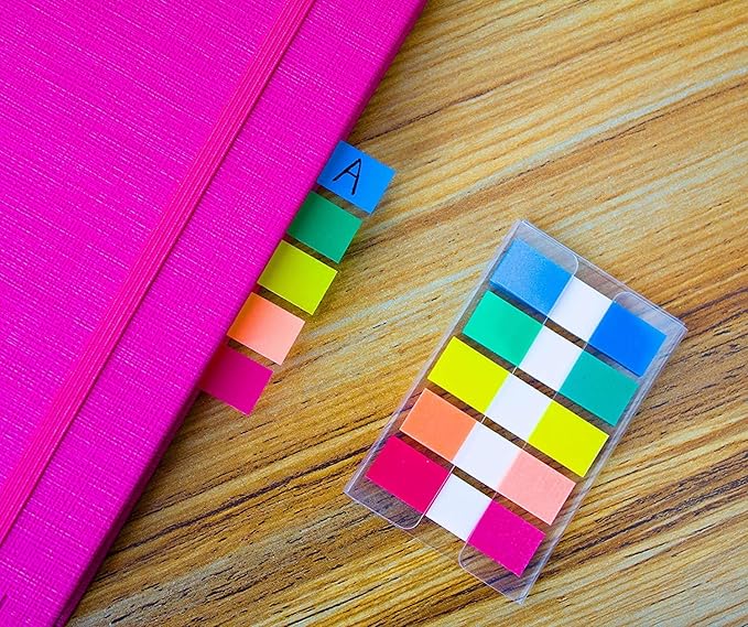 ELII 300 Pcs Tabs 2 Inch Sticky Index Tabs,Colorful Tabs for Notebooks,Writable and Transparent Book Tabs Page Tabs Colored Page Markers, Tabs for Books, Notebook Tabs, Tabs for Annotating Books-DeskLoop Office
