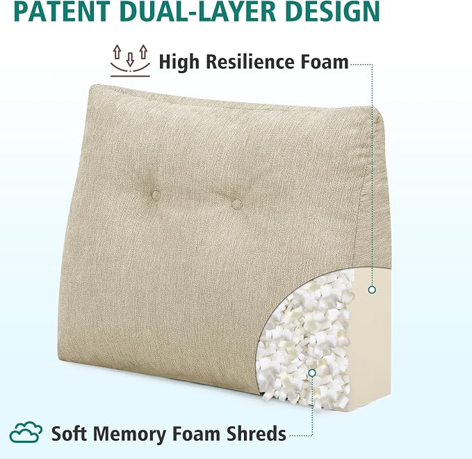 TANYOO Back Support Pillow for Recliner Soft Dual Layer Lumbar Support Pillow - Image 2