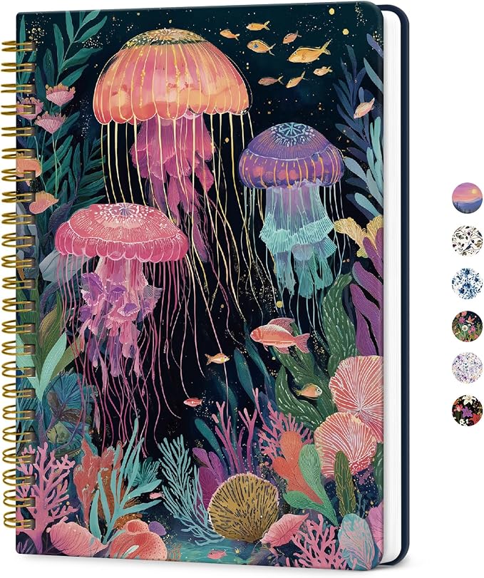 ZOTIA Lined Spiral Journal for Women, A5 Pretty Hardcover Notebook for Work by Zotia