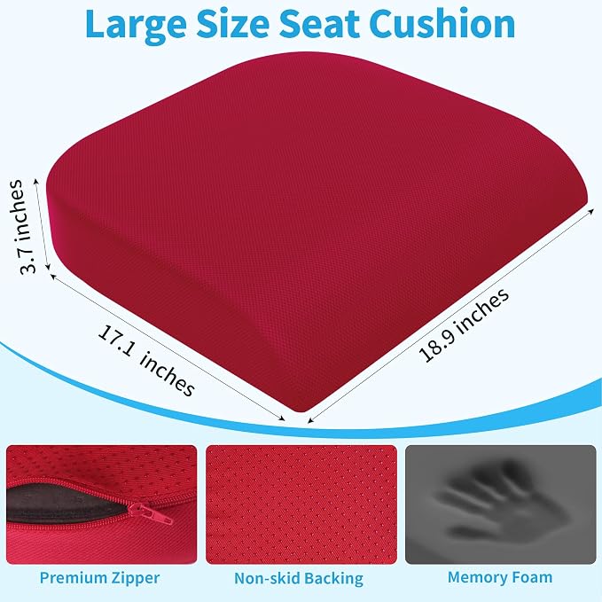 TranquilRelax 2XL Seat Cushion, Memory Foam Cushion - Image 3