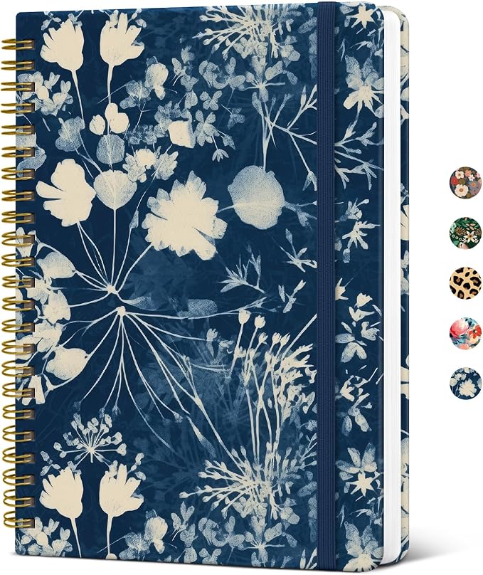 Taja Lined Spiral Journal Notebook by Taja