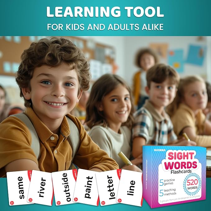 QUOKKA 520 Sight Words Flash Cards - Image 7