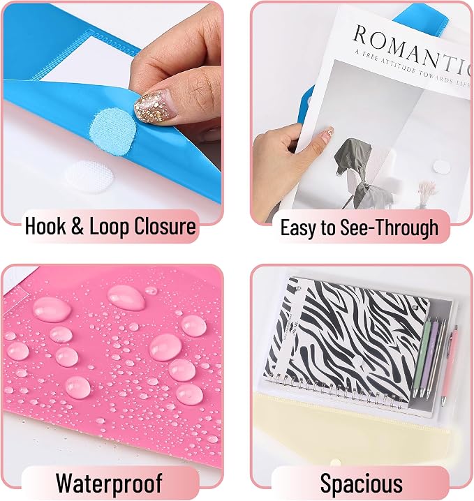 Mr. Pen- Clear Plastic Envelopes File Folders, 10 Pack, Letter Size | Colorful - Image 3