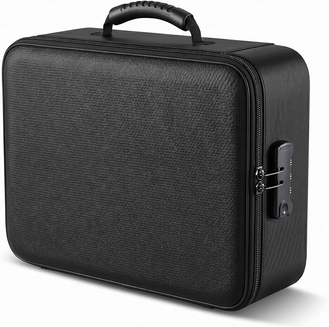 Fireproof Document Box with Lock, 5200°F Fireproof & Water-Resistant File by Unknown