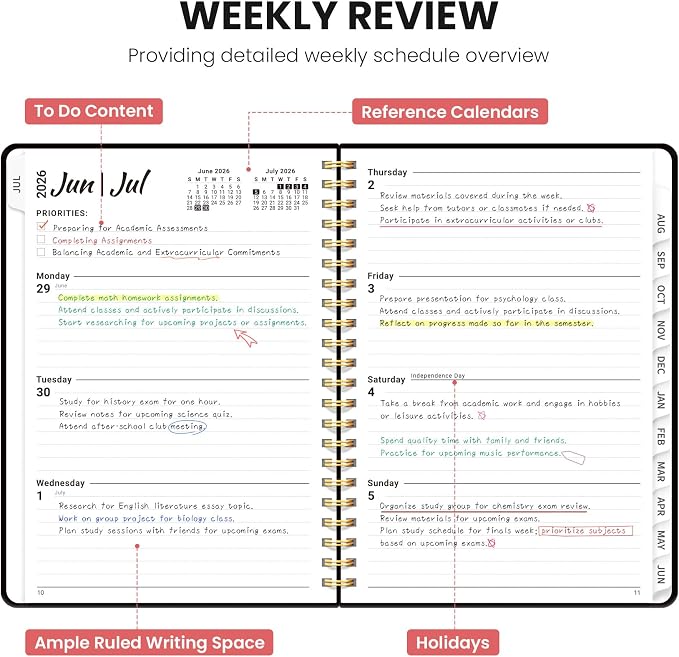 Planner 2026-2027, Monthly and Weekly Academic Planner July 2026 - Image 3