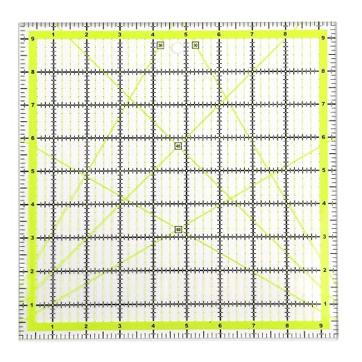 UOOU Quilting Ruler, Square Quilting Rulers Fabric Cutting Ruler Acrylic by UOOU
