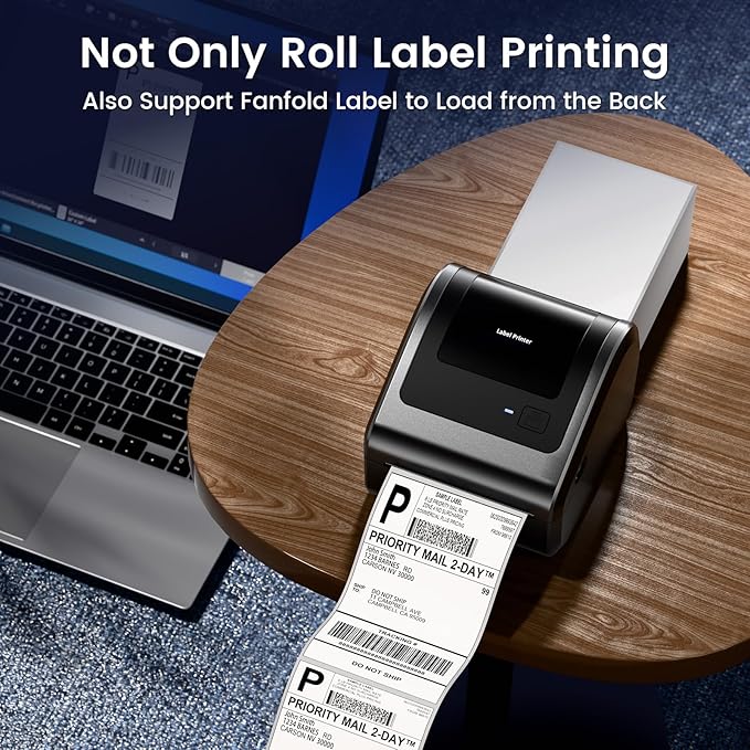 Bluetooth Shipping Label Printer 4x6 - D450BT Thermal Label Printer for Shipping Packages, Small Business, Home, Office, Compatible with Amazon, Ebay, Etsy, USPS-DeskLoop Office