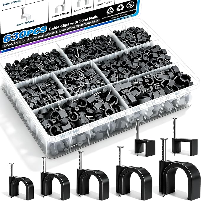 mxuteuk 630PCS Cable Clips by mxuteuk