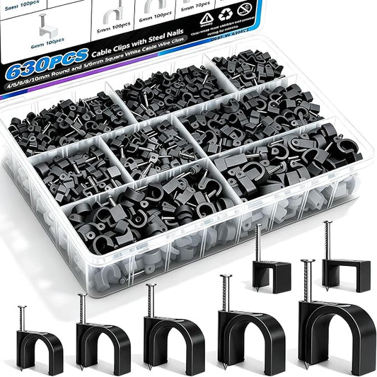 mxuteuk 630PCS Cable Clips by mxuteuk