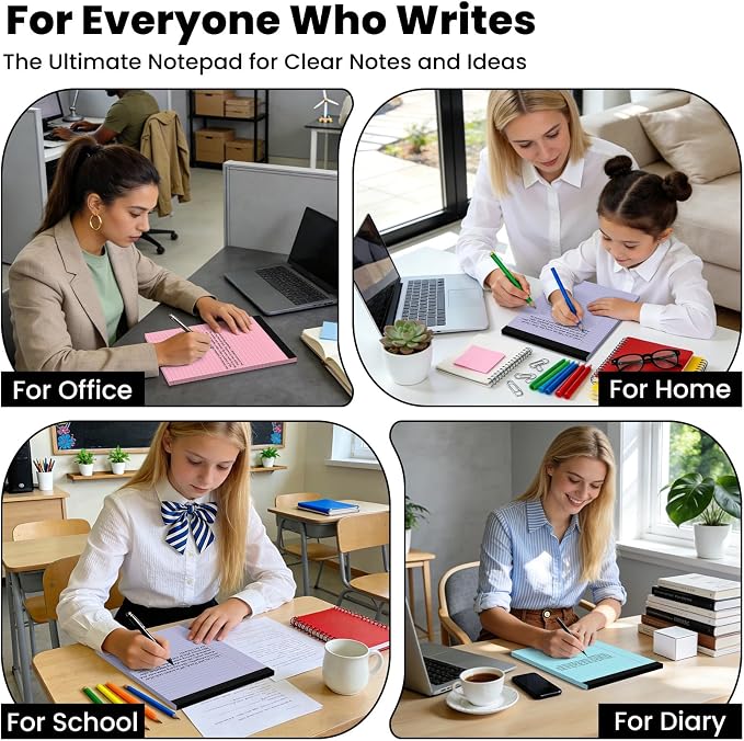 3pcs Legal Pads 8.5 x 11, Notepads 8.5 x 11 Inch, 30 Sheets/Pack, Colored Note - Image 6