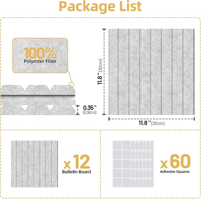Large Cork Board for Wall 36" x 48" Gray Bulletin Board - Image 7