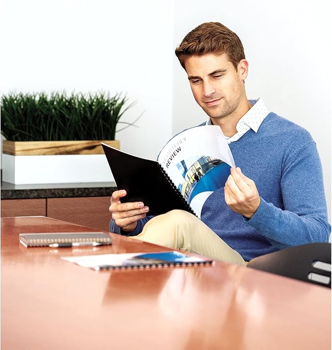 Fellowes 52089 Binding Presentation Covers, 8mil, Letter, 100 Pack, Clear-DeskLoop Office