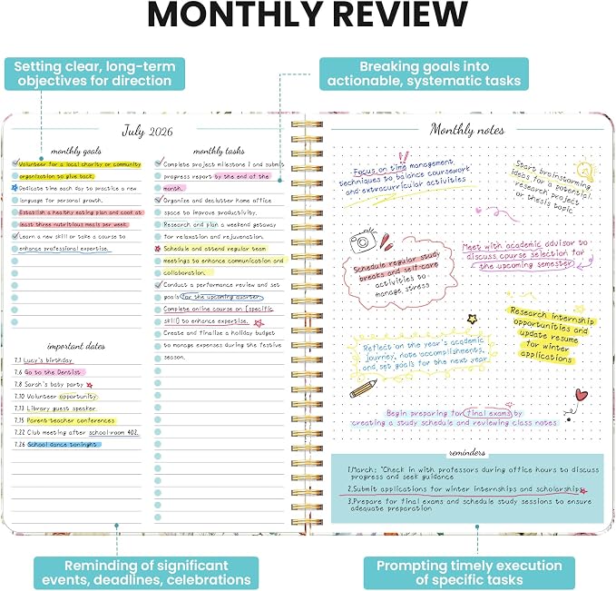 Monthly Planner 2026-2027, Aesthetic 2 Year Months Planner Calendar, 18-Months - Image 3