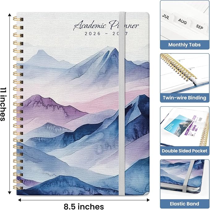 Planner 2026-2027, Academic Monthly and Weekly Calendar Planner - Image 4