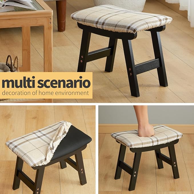 Foot Stool Ottoman Foot Rest Under Desk, Small Stool - Image 6