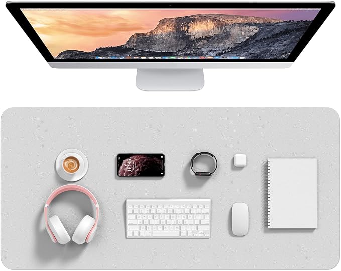Hsurbtra Desk Pad, 35.5" x 17" PU Leather Desk Mat, XXL Extended Mouse Pad by Hsurbtra