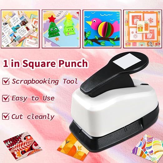 Square Hole Punch, Circle Punch, Star Hole Punches, 1 inch Square Puncher - Image 6