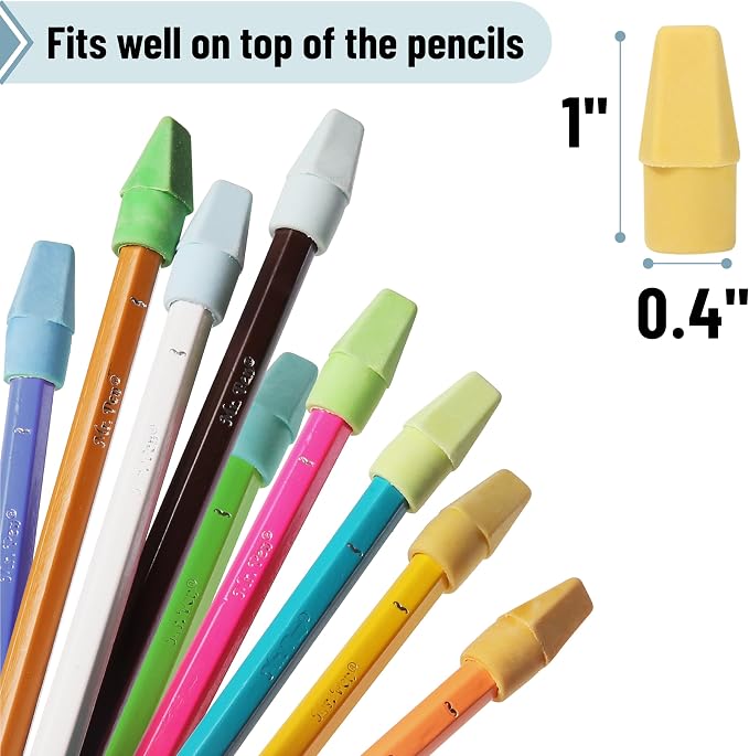 Mr. Pen- Pencil Erasers Toppers, 120 Pack, Latex Free, No Smudge | Mr Pen - Image 3