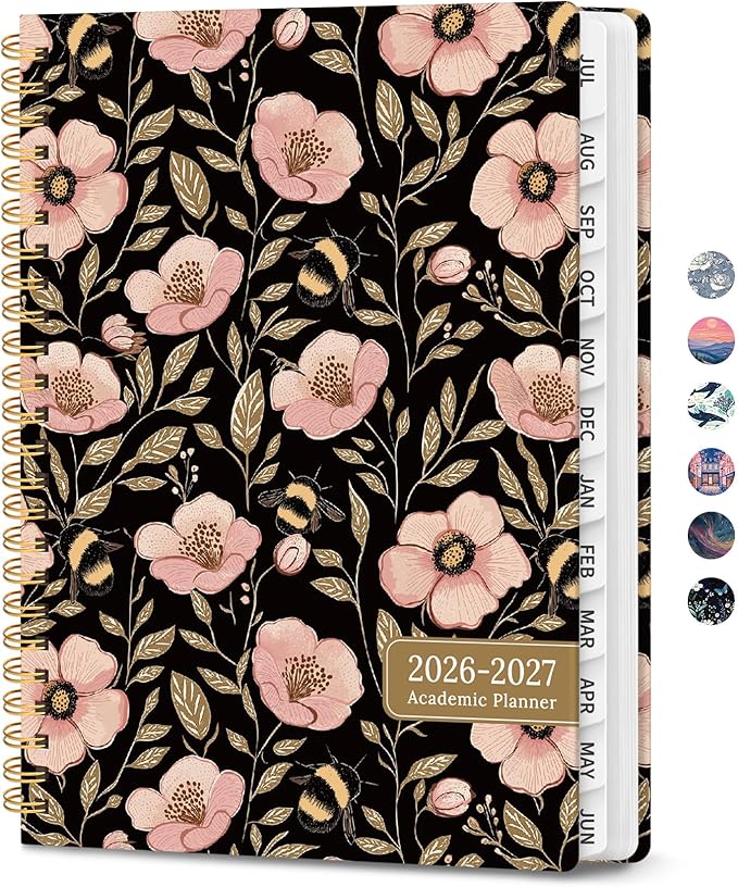 Planner 2026-2027, Hardcover Monthly and Weekly Academic Planner July 2026 by Zotia