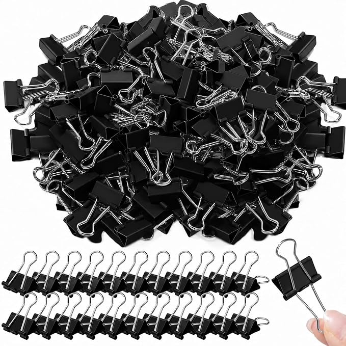Jetec 100 Pcs Binder Clips Medium Paper Clamps Metal Paper Clips by Jetec