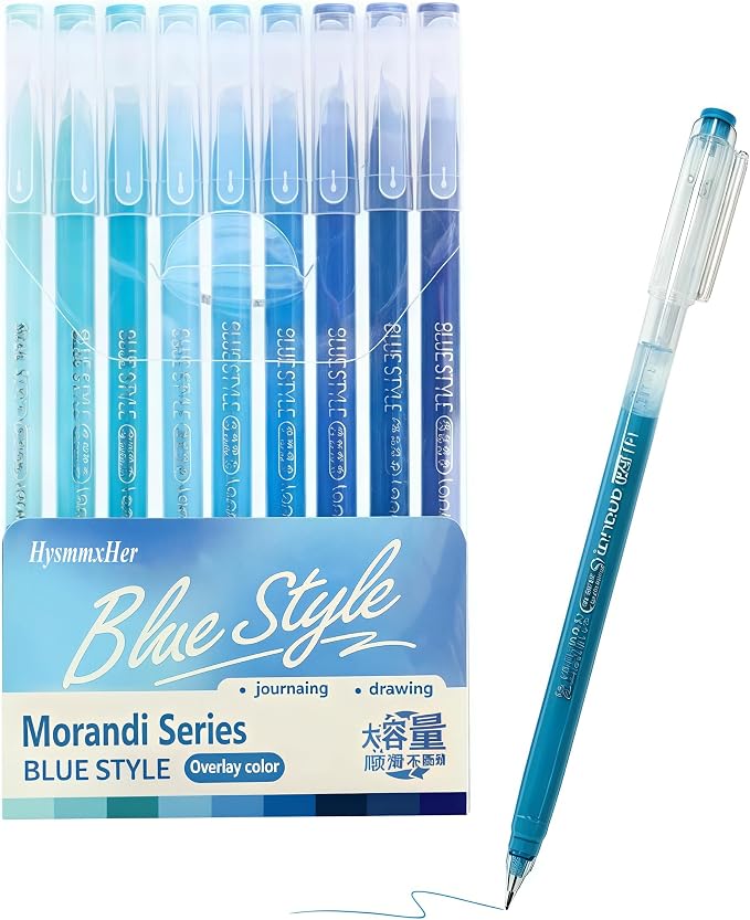 9 Colored Gel Pens Set, 0.6mm Fine Point by HysmmxHer